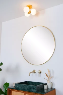 TRUDY - Plafonnière Badkamer - Ø 28 cm - 3xG9 - IP44 - Mat Goud / Messing*Lucide Sale