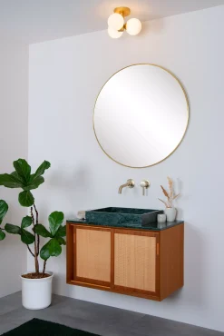 TRUDY - Plafonnière Badkamer - Ø 28 cm - 3xG9 - IP44 - Mat Goud / Messing*Lucide Sale