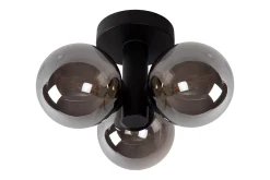 TRUDY - Plafonnière Badkamer - Ø 28 cm - 3xG9 - IP44 - Zwart*Lucide New