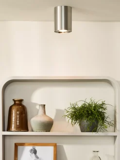 TUBE - Plafondspot - Ø 9,6 cm - 1xGU10 - Mat chroom*Lucide Outlet