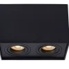 TUBE - Plafondspot - 2xGU10 - Zwart*Lucide Sale