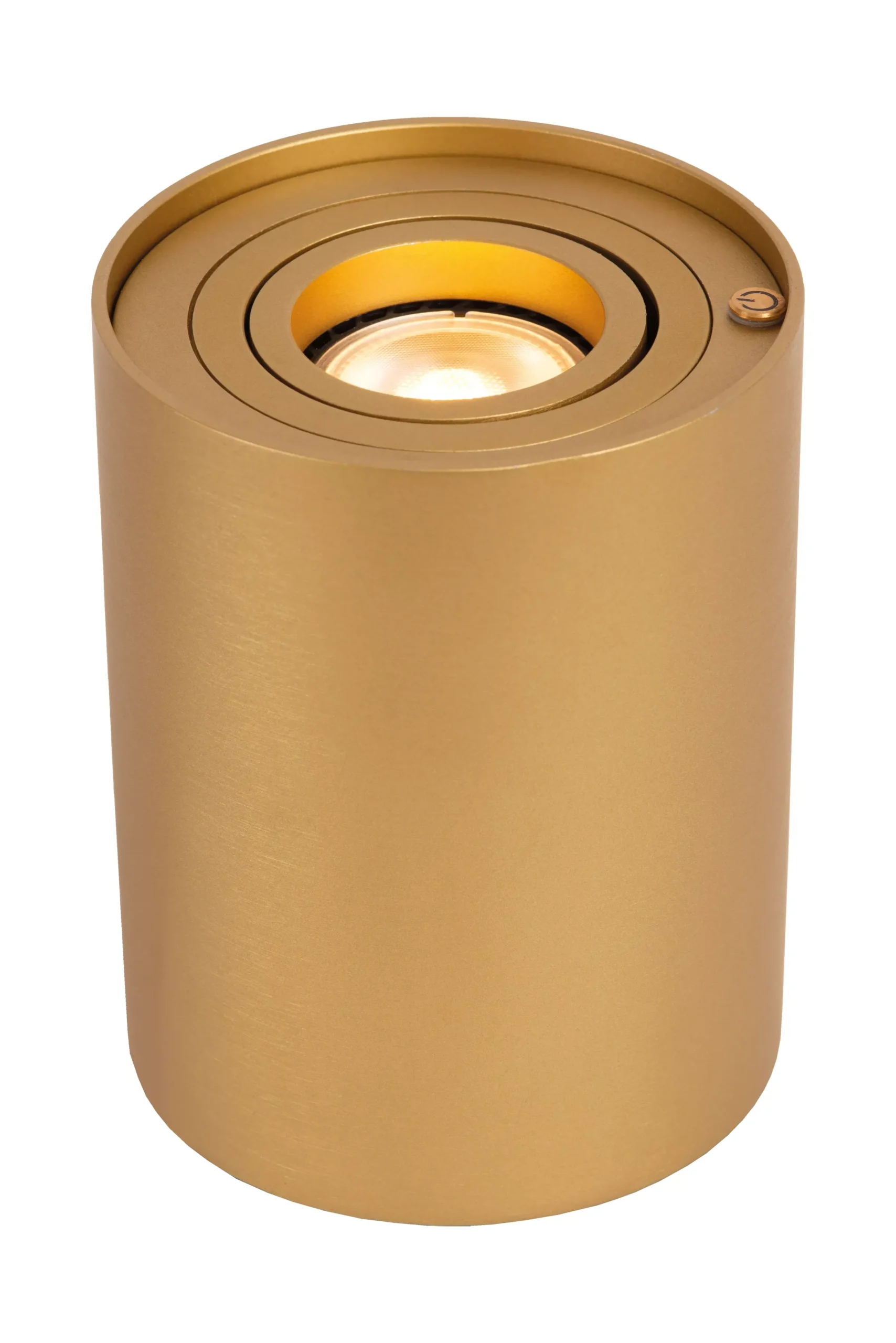 TUBE - Tafellamp - Ø 9,6 cm - LED 3 StepDim - GU10 - 1x5W 2600K/2800K - Mat Goud / Messing*Lucide Store