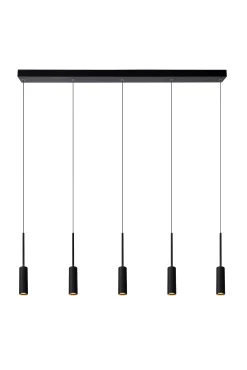 TUBULE - Hanglamp - LED - 5x7W 2700K - Zwart*Lucide Flash Sale