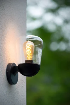 TULSA - Wandlamp Binnen/Buiten - 1xE27 - IP44 - Zwart*Lucide Sale