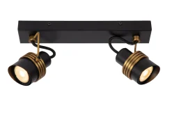 TUNDRAN - Plafondspot - 2xGU10 - Zwart*Lucide Discount