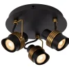 TUNDRAN - Plafondspot - Ø 21 cm - 3xGU10 - Zwart*Lucide New