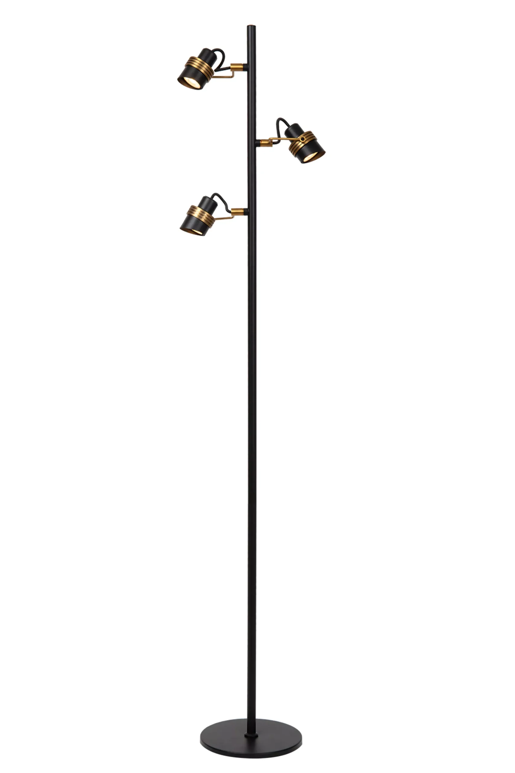 TUNDRAN - Vloerlamp - 3xGU10 - Zwart*Lucide Best