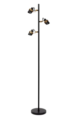 TUNDRAN - Vloerlamp - 3xGU10 - Zwart*Lucide Best