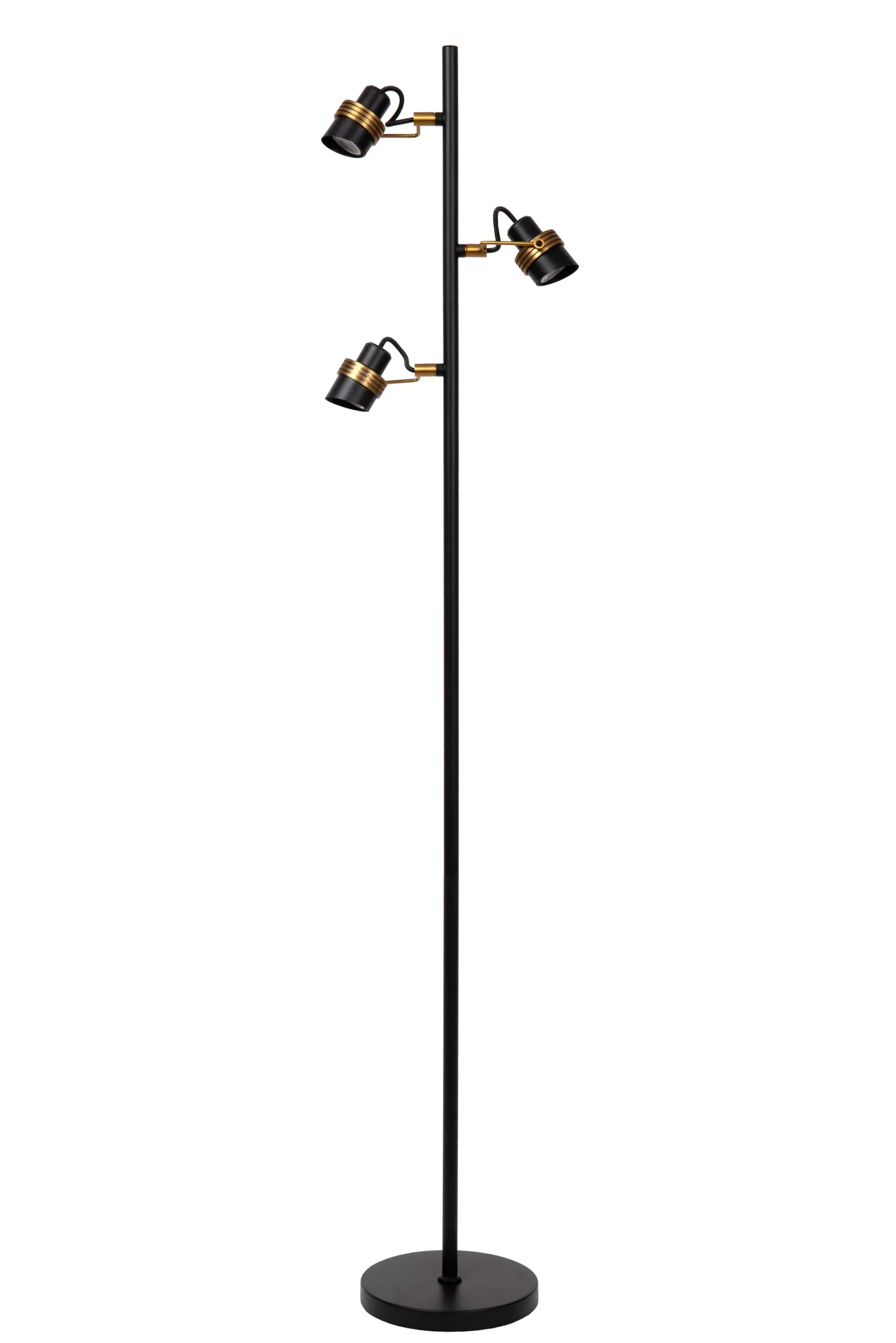 TUNDRAN - Vloerlamp - 3xGU10 - Zwart*Lucide Best