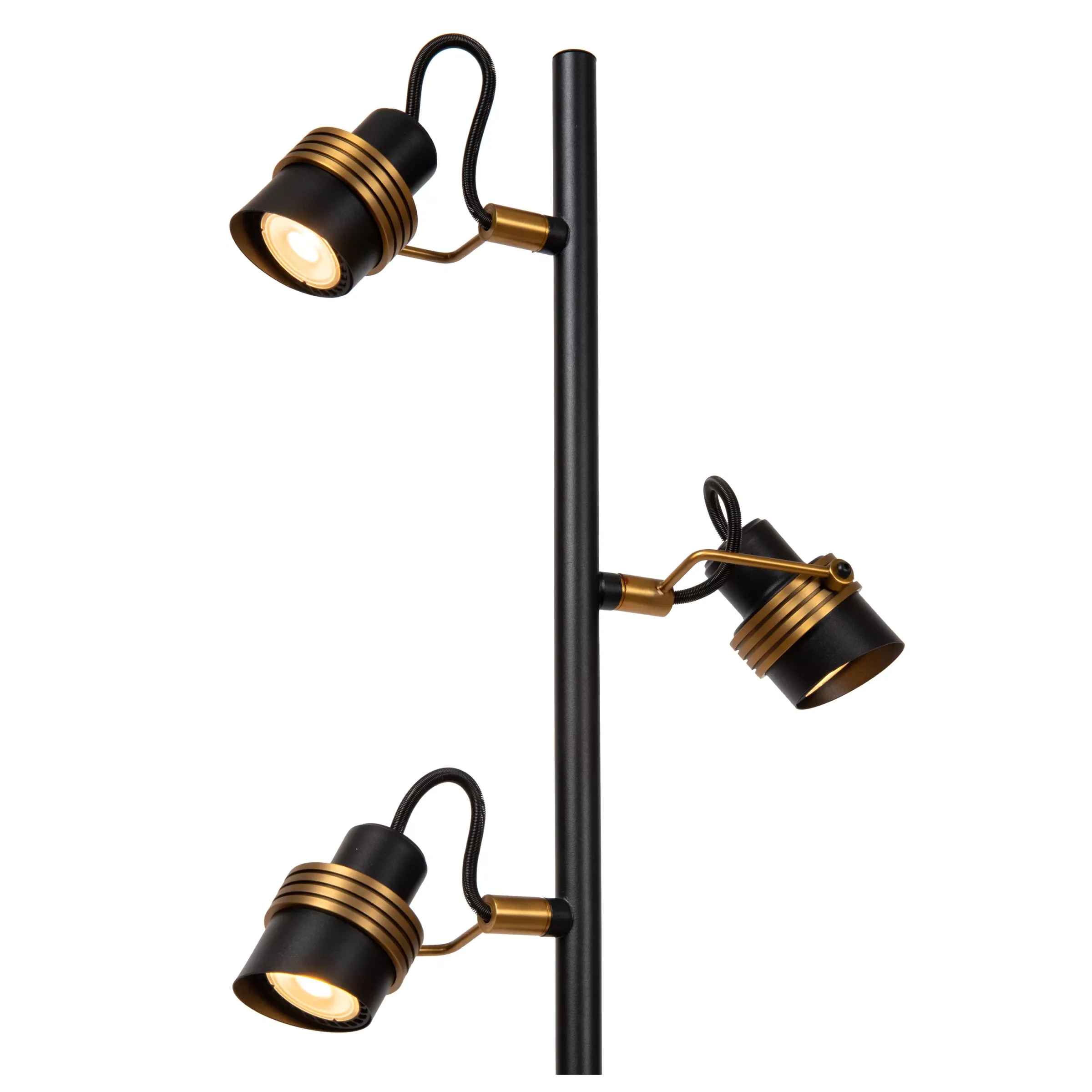 TUNDRAN - Vloerlamp - 3xGU10 - Zwart*Lucide Best