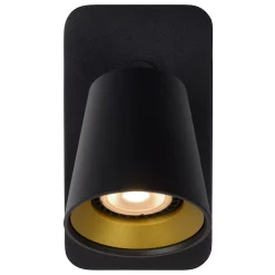 TURNON - Bedlamp / Wandlamp - LED Dim to warm - GU10 - 1x5W 2200K/3000K - Zwart*Lucide New