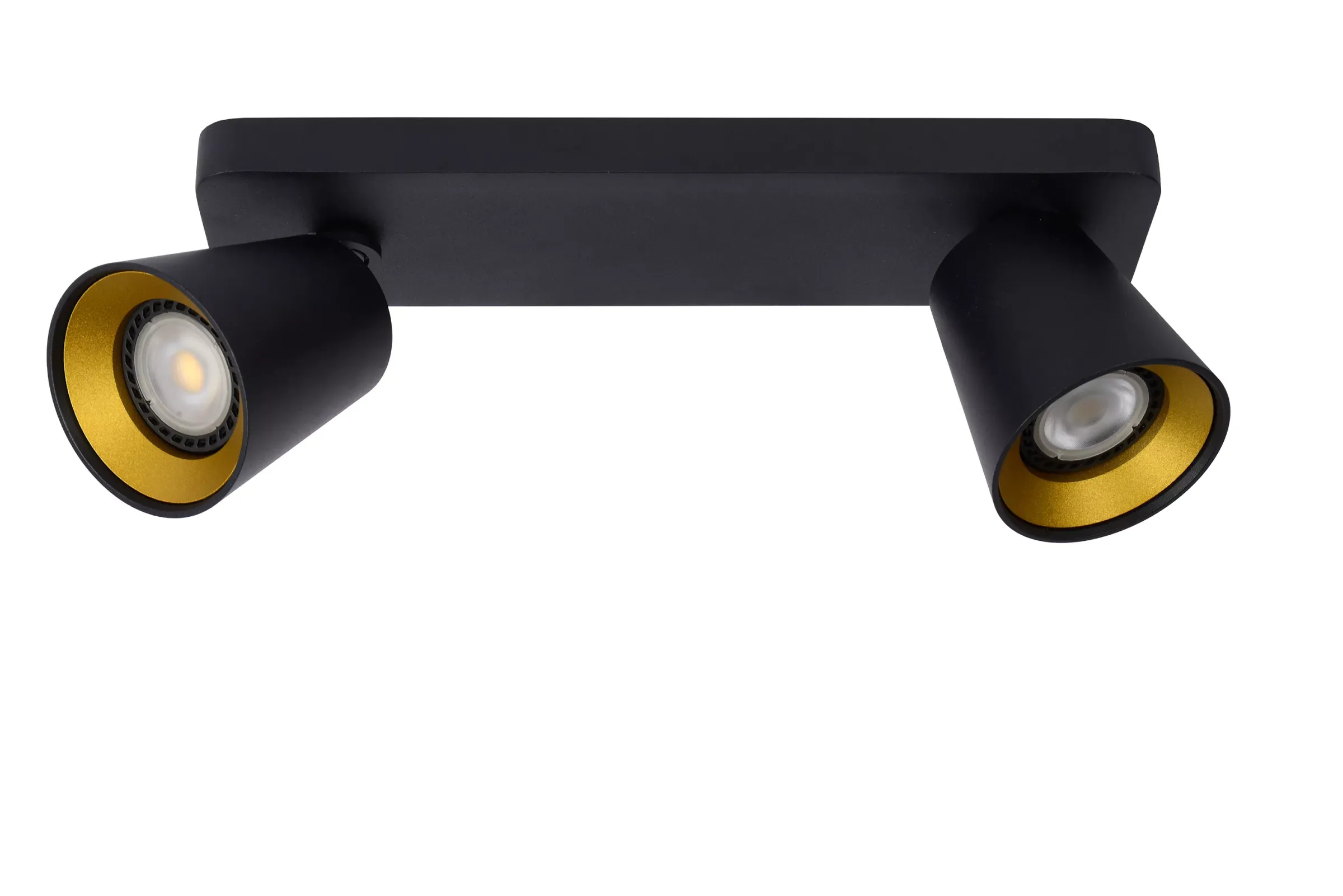 TURNON - Plafondspot - LED Dim to warm - GU10 - 2x5W 2200K/3000K - Zwart*Lucide Flash Sale