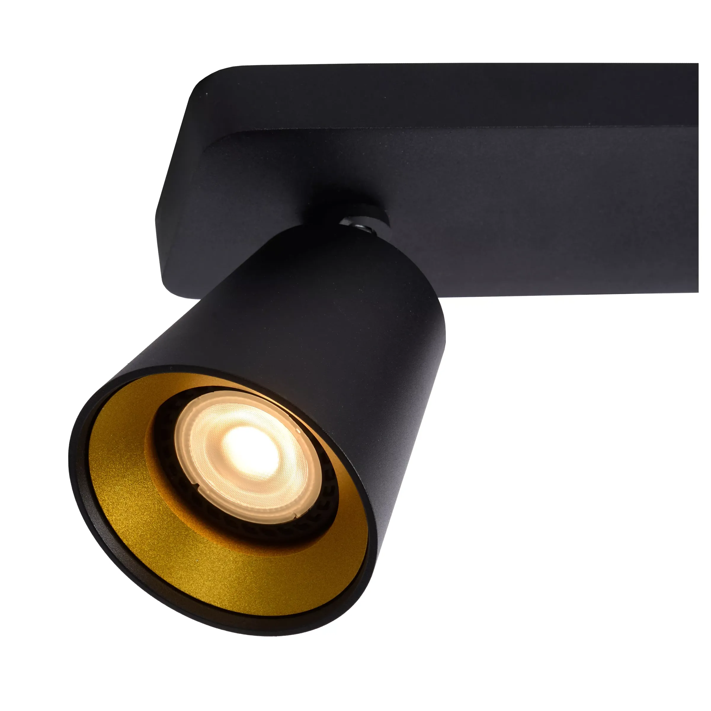 TURNON - Plafondspot - LED Dim to warm - GU10 - 2x5W 2200K/3000K - Zwart*Lucide Flash Sale