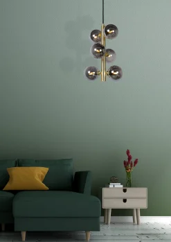 TYCHO - Hanglamp - Ø 25,5 cm - 6xG9 - Mat Goud / Messing*Lucide Sale