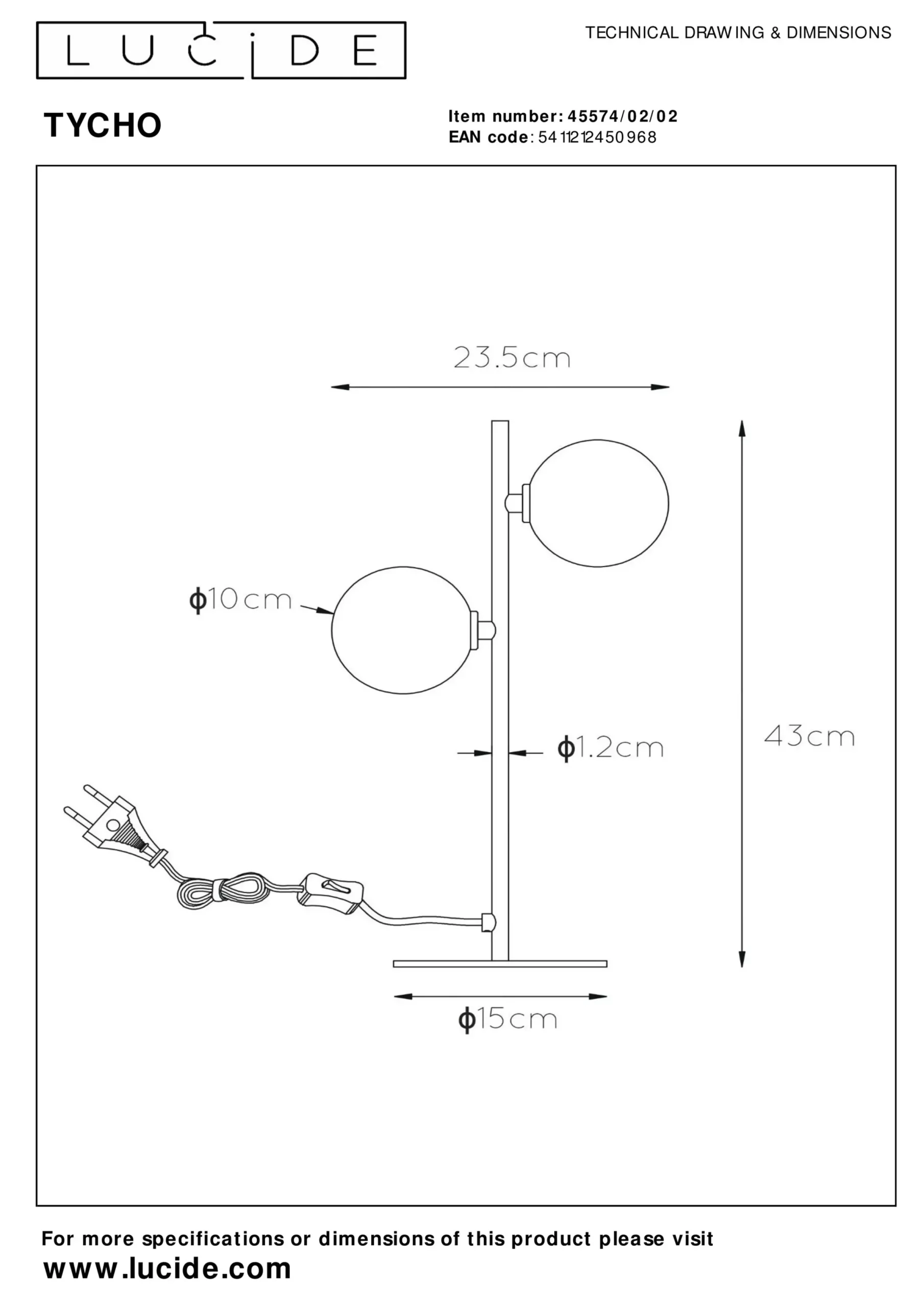 TYCHO - Tafellamp - 2xG9 - Mat Goud / Messing*Lucide Best Sale