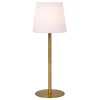 TYON - Oplaadbare Tafellamp Binnen/Buiten - Accu/Batterij - Ø 15 cm - LED Dimb. - IP65 - Mat Goud / Messing*Lucide Cheap