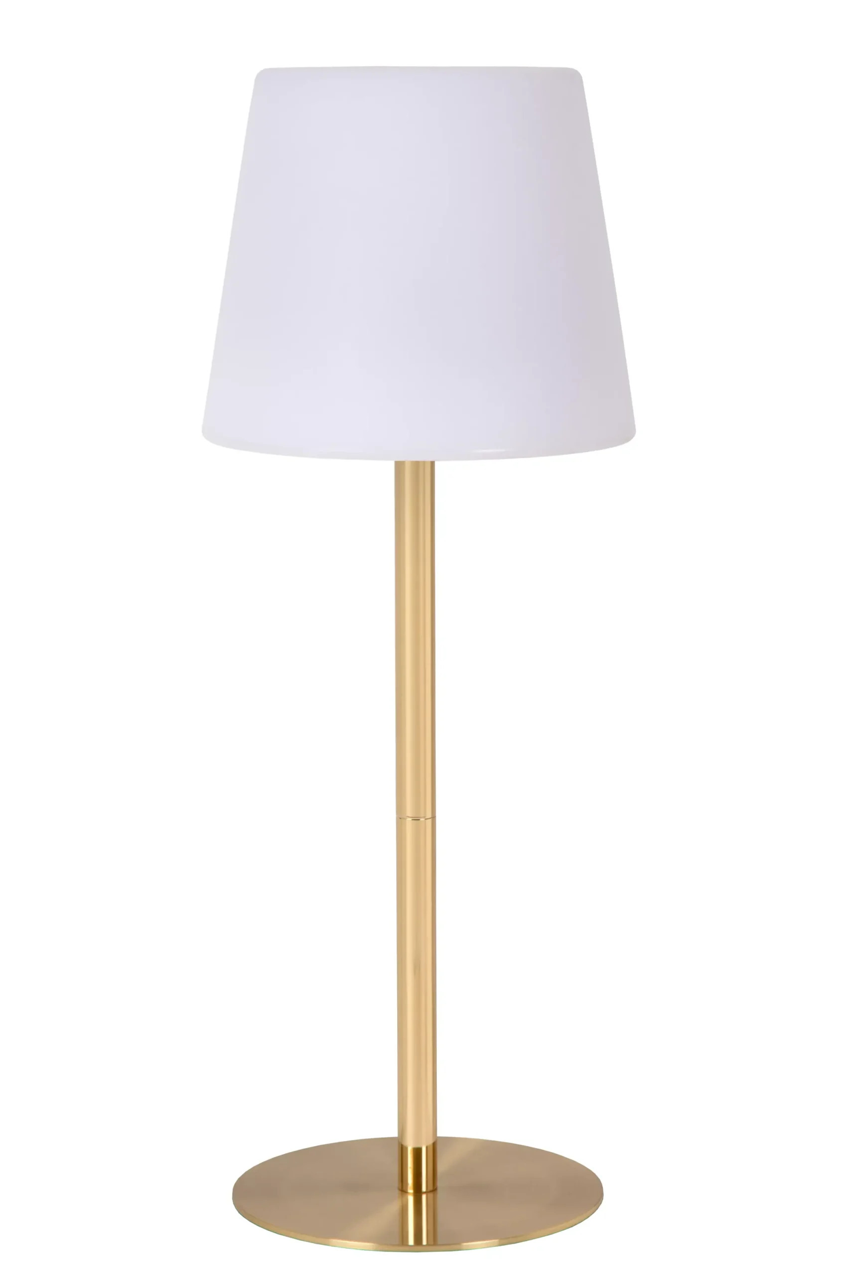 TYON - Oplaadbare Tafellamp Binnen/Buiten - Accu/Batterij - Ø 15 cm - LED Dimb. - IP65 - Mat Goud / Messing*Lucide Cheap