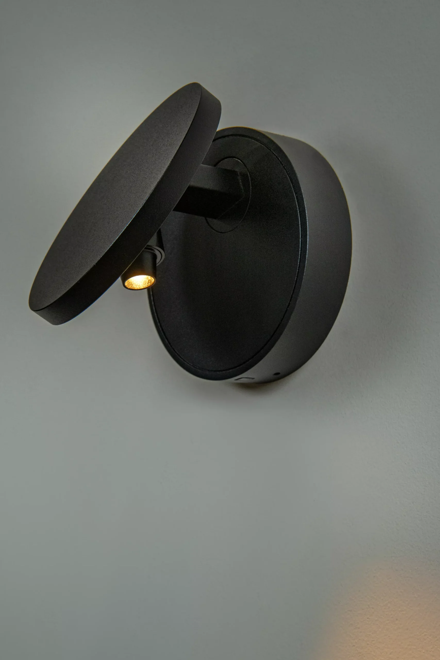 UFOR - Wandlamp - Ø 12 cm - LED Dim to warm - 1800K/3000K - Zwart*Lucide Store