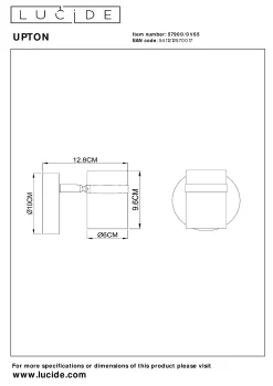 UPTON - Plafondspot - 1xGU10 - Fumé*Lucide Outlet