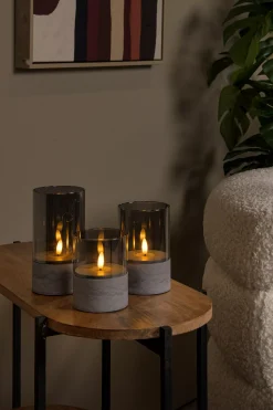 VELAS - Tafellamp - Batterijen - Ø 8 cm - LED - 3x0,2W 2700K - Fumé - Set van 3*Lucide Best Sale