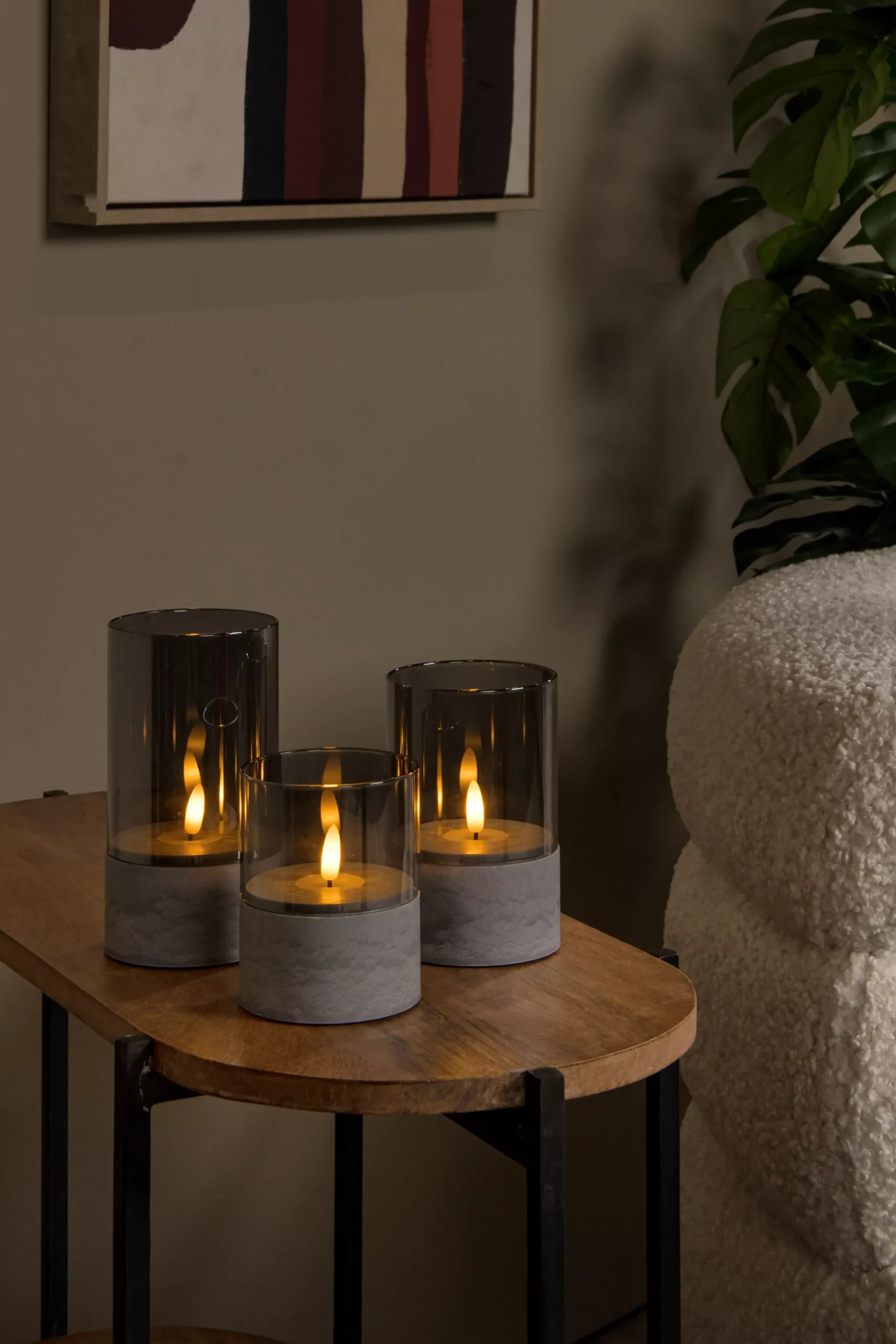 VELAS - Tafellamp - Batterijen - Ø 8 cm - LED - 3x0,2W 2700K - Fumé - Set van 3*Lucide Best Sale