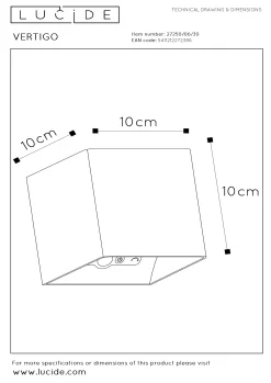 VERTIGO - Oplaadbare Wandlamp Binnen/Buiten - Accu/Batterij - LED Dimb. - 1x6W 2700K - IP54 - Beweging & dag/nacht sensor - Magnetisch - Zwart*Lucide Cheap