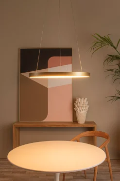 VIDAL - Hanglamp - Ø 58 cm - LED Dimb. - 1x48W 2700K - Mat Goud / Messing*Lucide Discount