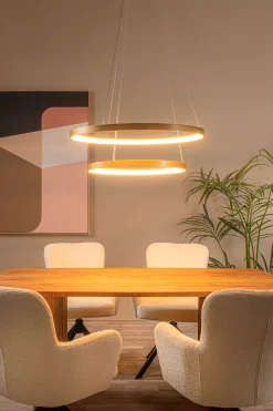VIDAL - Hanglamp - Ø 78 cm - LED Dimb. - 1x92W 2700K - Mat Goud / Messing*Lucide Clearance
