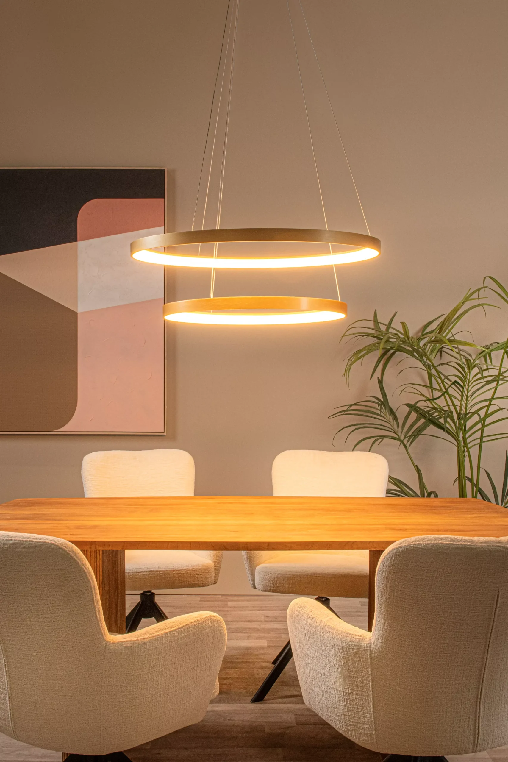 VIDAL - Hanglamp - Ø 78 cm - LED Dimb. - 1x92W 2700K - Mat Goud / Messing*Lucide Clearance