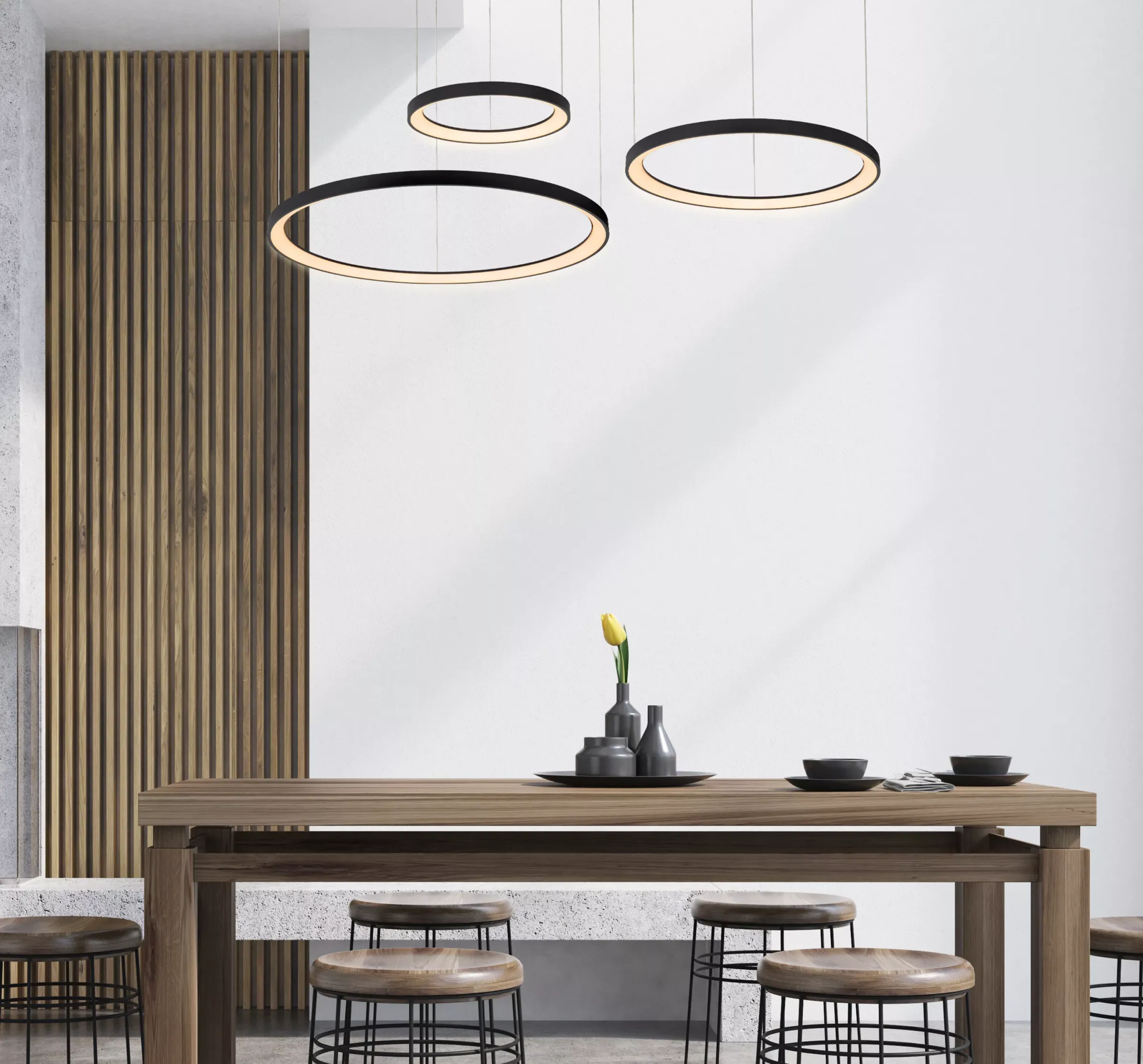 VIDAL - Hanglamp - Ø 78 cm - LED Dimb. - 1x120W 2700K - Zwart*Lucide Sale