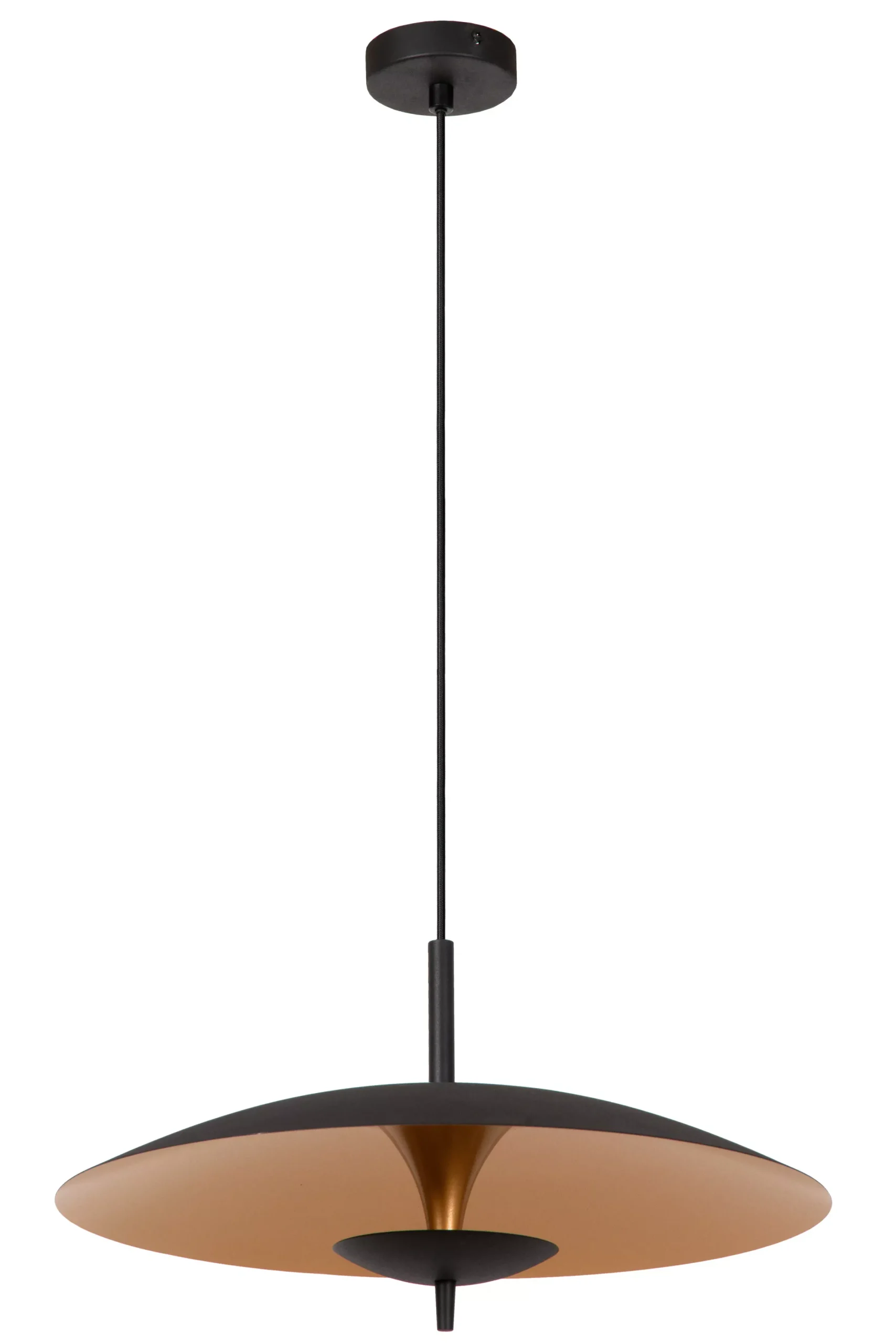 VULCAN - Hanglamp - Ø 47 cm - LED Dimb. - 1x9W 3000K - Zwart*Lucide Outlet