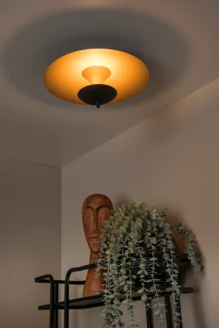 VULCAN - Plafonnière - Ø 35 cm - LED Dimb. - 1x9W 3000K - Zwart*Lucide Clearance