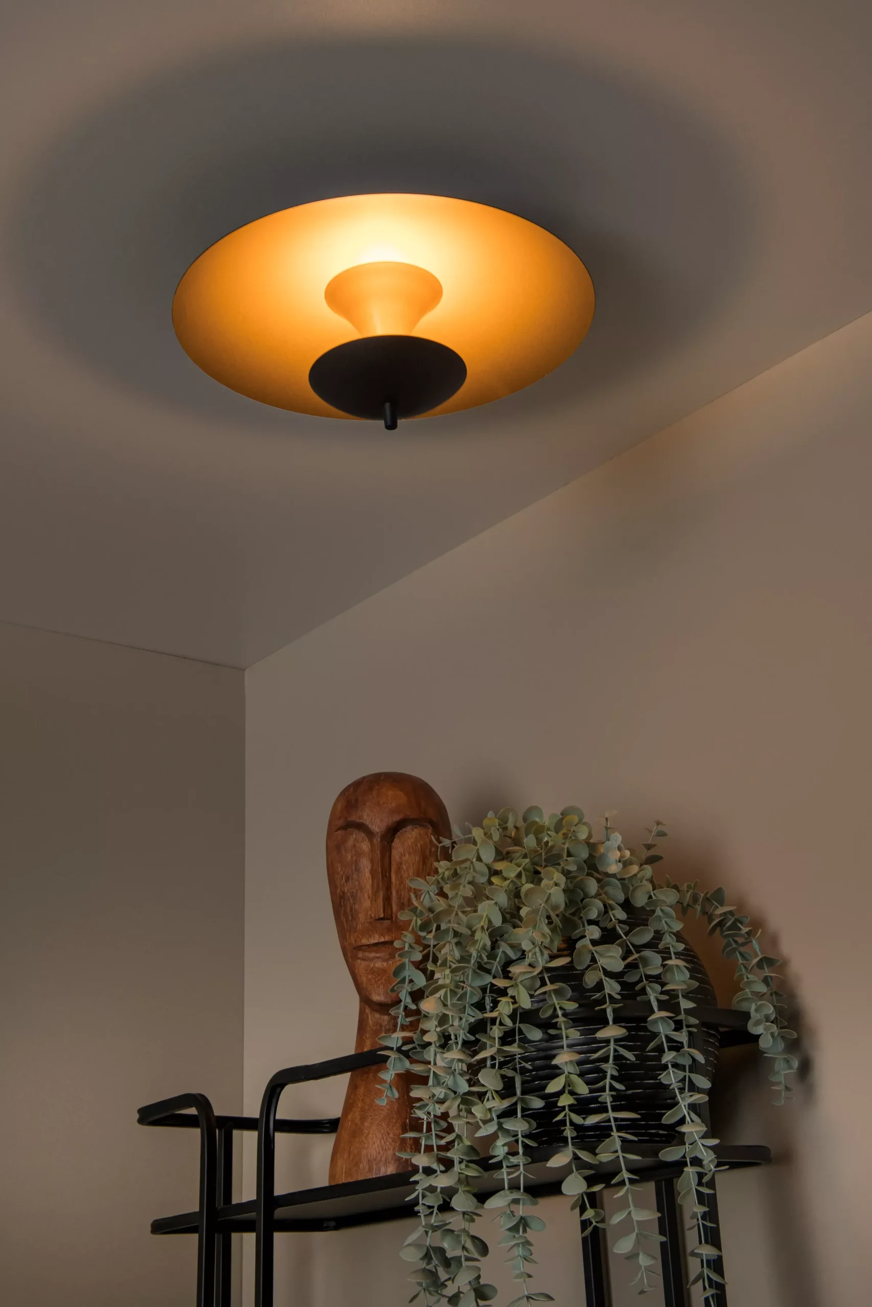 VULCAN - Plafonnière - Ø 35 cm - LED Dimb. - 1x9W 3000K - Zwart*Lucide Clearance