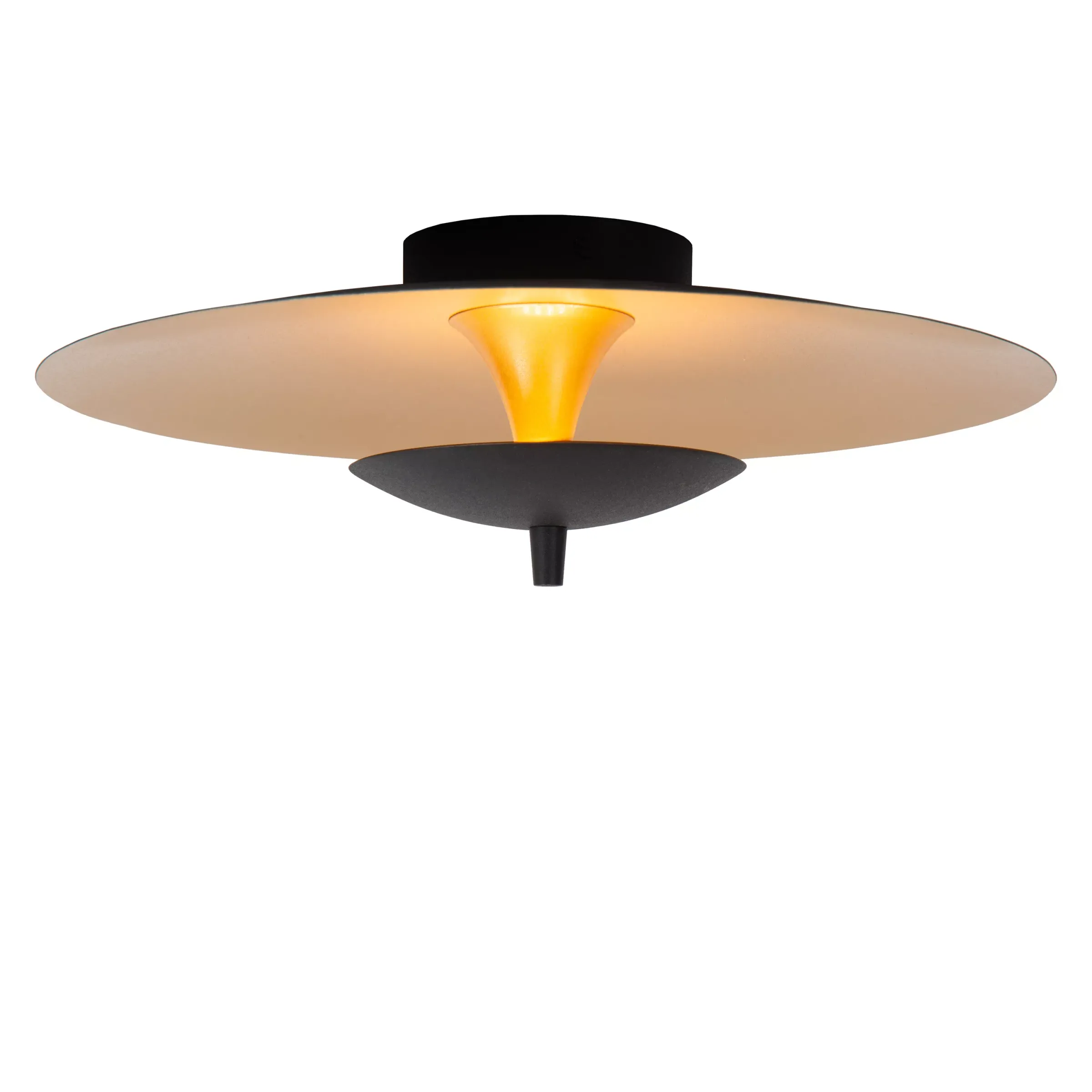 VULCAN - Plafonnière - Ø 35 cm - LED Dimb. - 1x9W 3000K - Zwart*Lucide Clearance