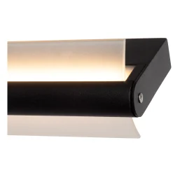 WANDA - Wandlamp Badkamer - LED - 1x19W 3000K - IP44 - Zwart*Lucide Shop