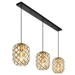 WOLFRAM - Hanglamp - 3xE27 - Mat Goud / Messing*Lucide Hot