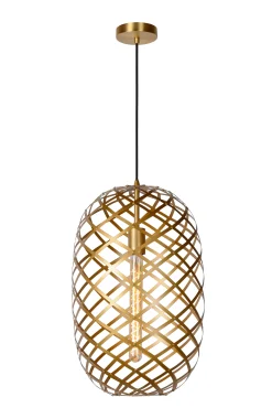 WOLFRAM - Hanglamp - Ø 32 cm - 1xE27 - Mat Goud / Messing*Lucide Cheap