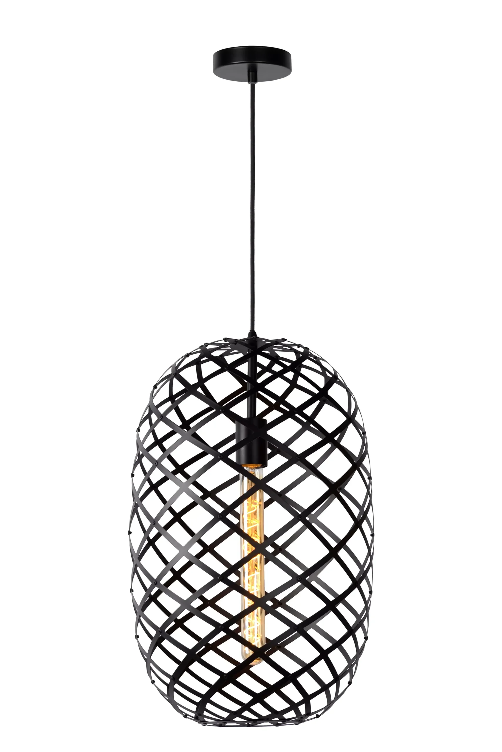 WOLFRAM - Hanglamp - Ø 32 cm - 1xE27 - Zwart*Lucide Sale