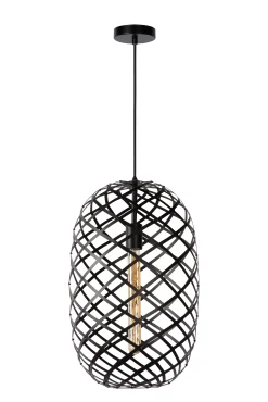WOLFRAM - Hanglamp - Ø 32 cm - 1xE27 - Zwart*Lucide Sale