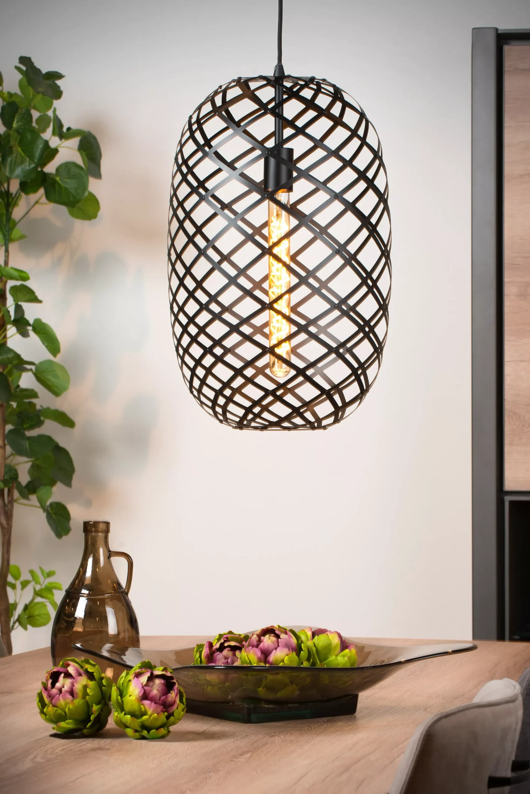 WOLFRAM - Hanglamp - Ø 32 cm - 1xE27 - Zwart*Lucide Sale