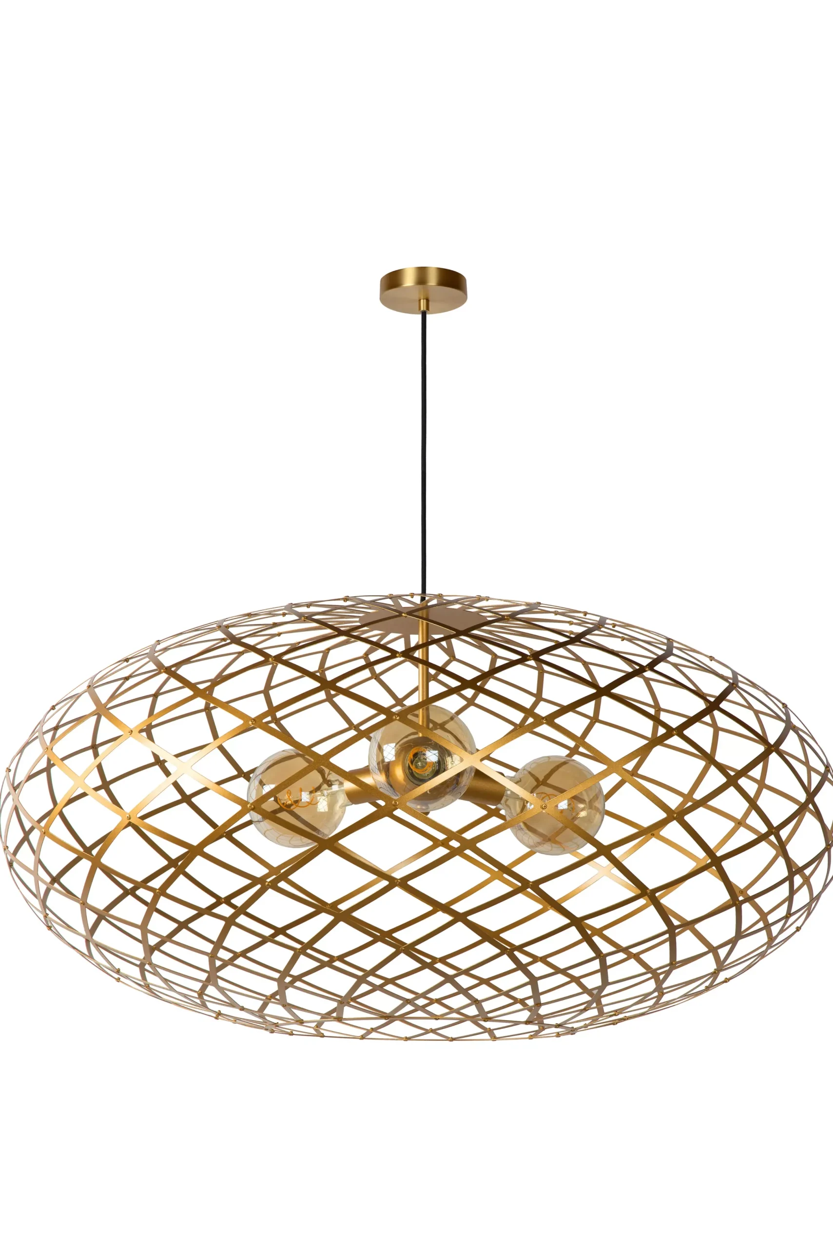 WOLFRAM - Hanglamp - Ø 100 cm - 3xE27 - Mat Goud / Messing*Lucide Shop