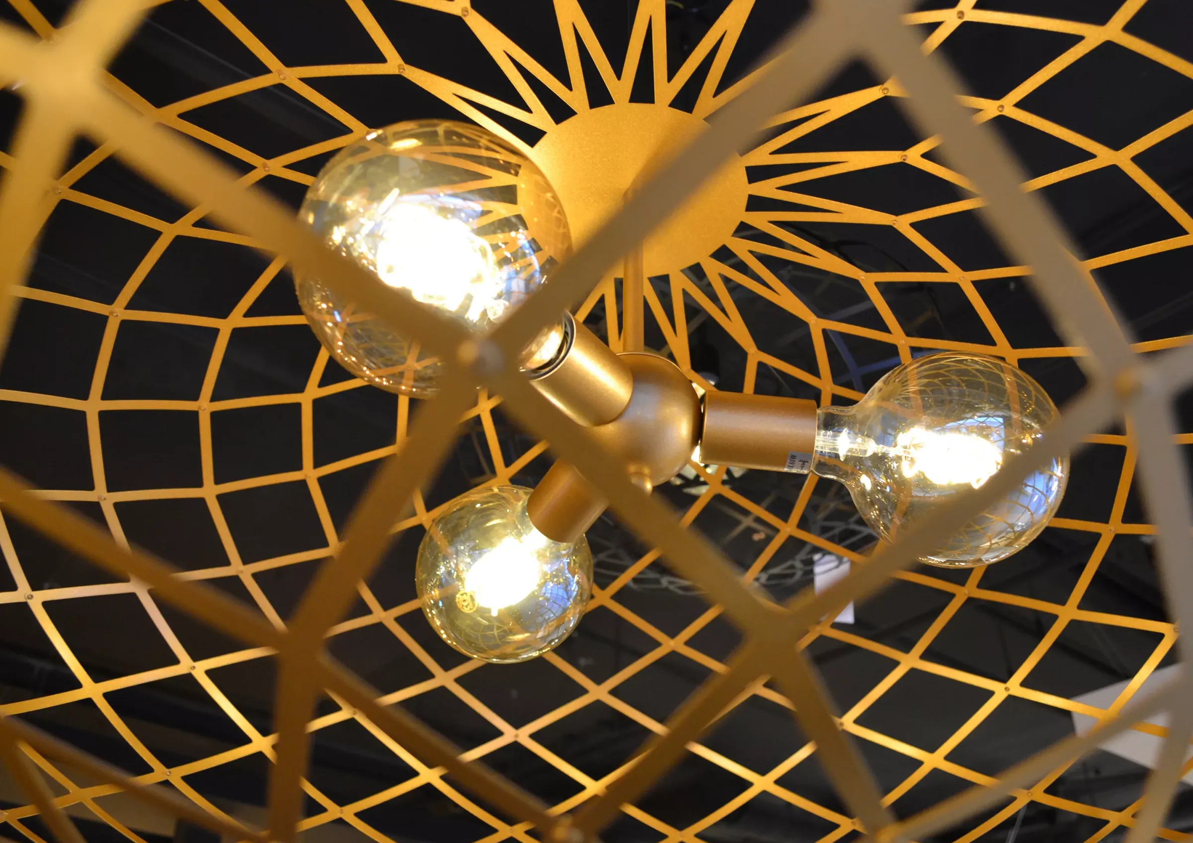 WOLFRAM - Hanglamp - Ø 100 cm - 3xE27 - Mat Goud / Messing*Lucide Shop