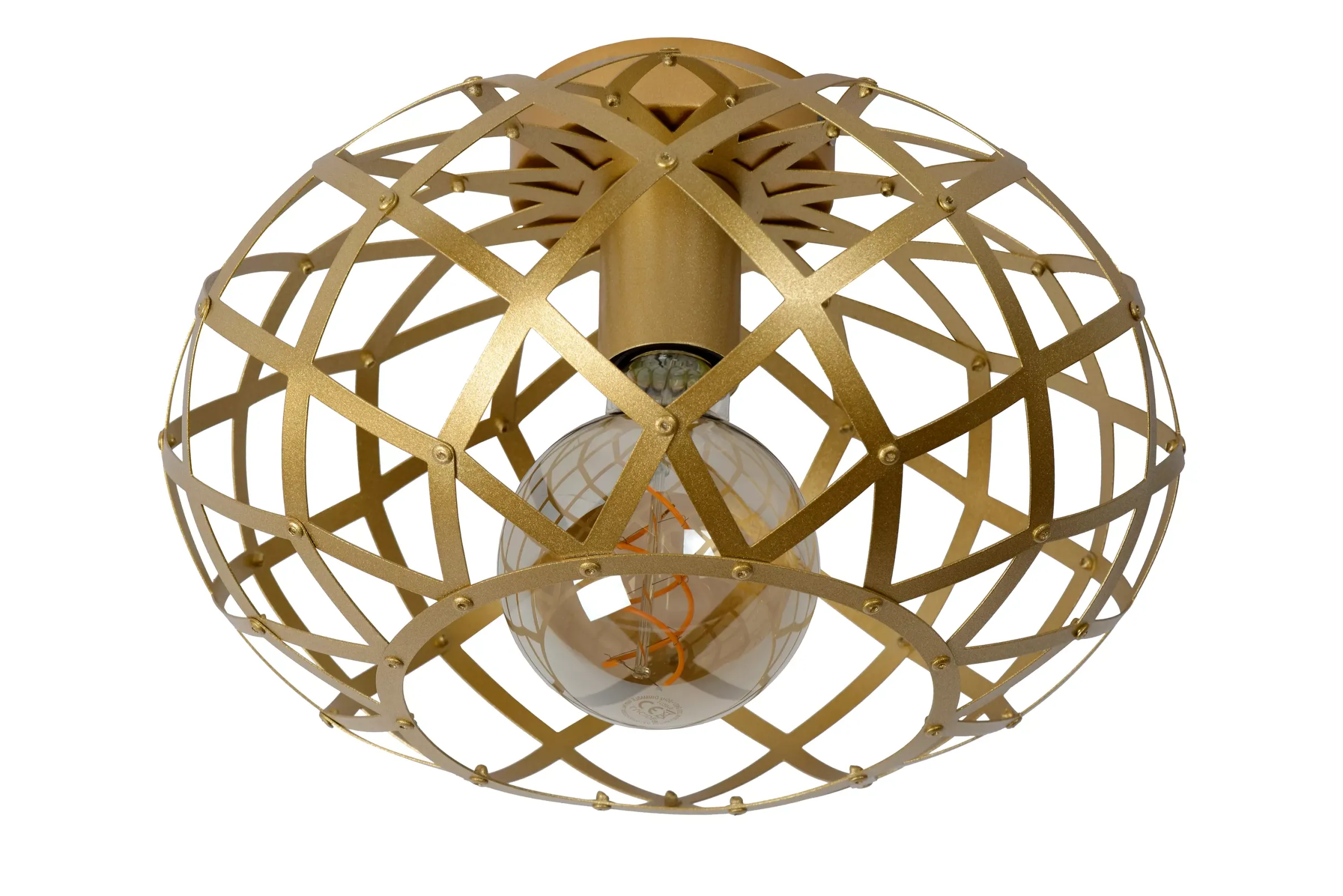 WOLFRAM - Plafonnière - Ø 30 cm - 1xE27 - Mat Goud / Messing*Lucide Cheap