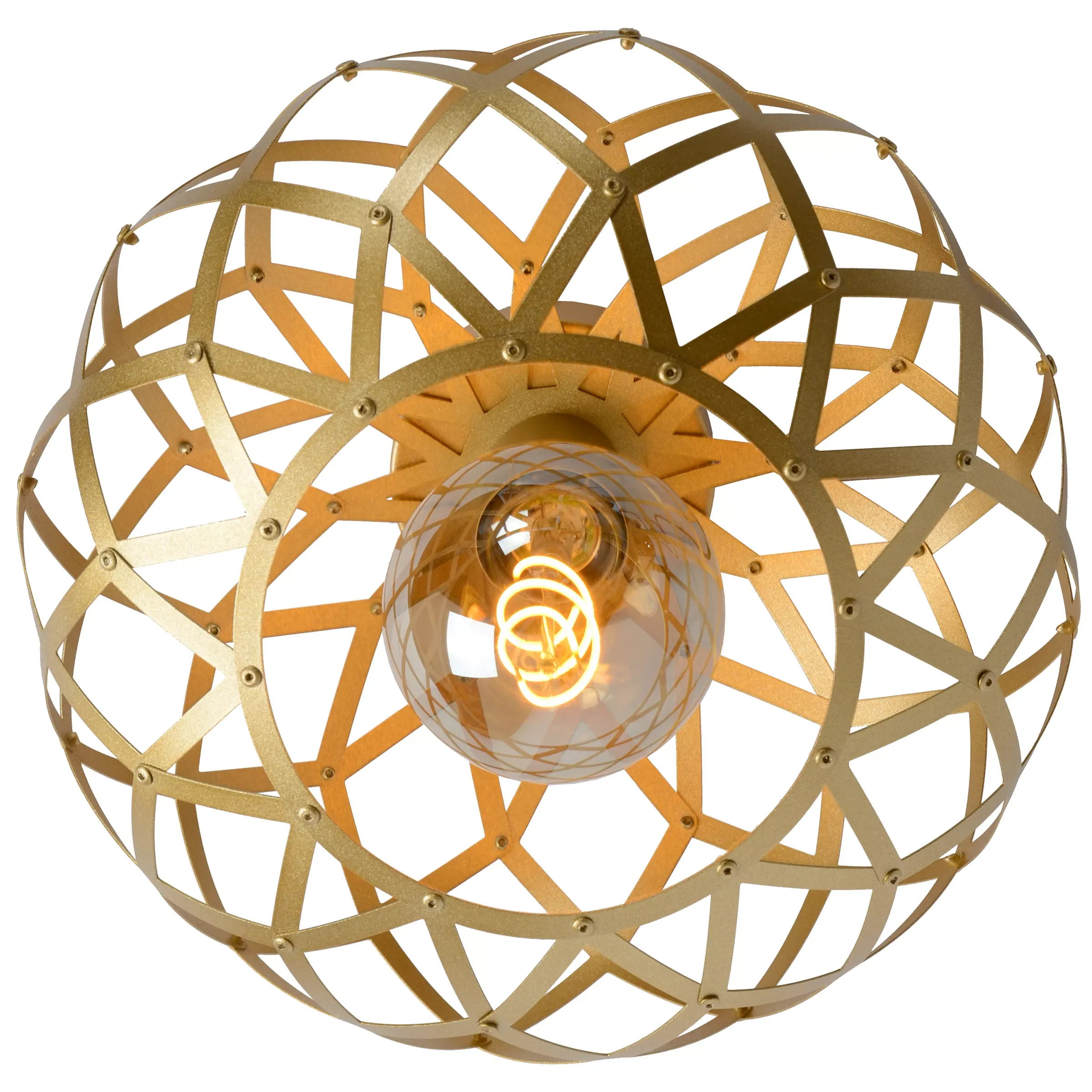 WOLFRAM - Plafonnière - Ø 30 cm - 1xE27 - Mat Goud / Messing*Lucide Cheap