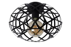 WOLFRAM - Plafonnière - Ø 30 cm - 1xE27 - Zwart*Lucide Discount