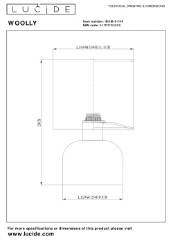 WOOLLY - Tafellamp - Ø 16 cm - 1xE14 - Okergeel*Lucide Hot