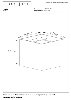 XIO - Wandlamp - LED Dimb. - G9 - 1x4W 2700K - Verstelbare stralingshoek - Wit*Lucide Sale