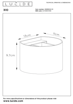 XIO - Wandlamp - LED Dimb. - G9 - 1x3,5W 2700K - Verstelbare stralingshoek - Wit*Lucide Best