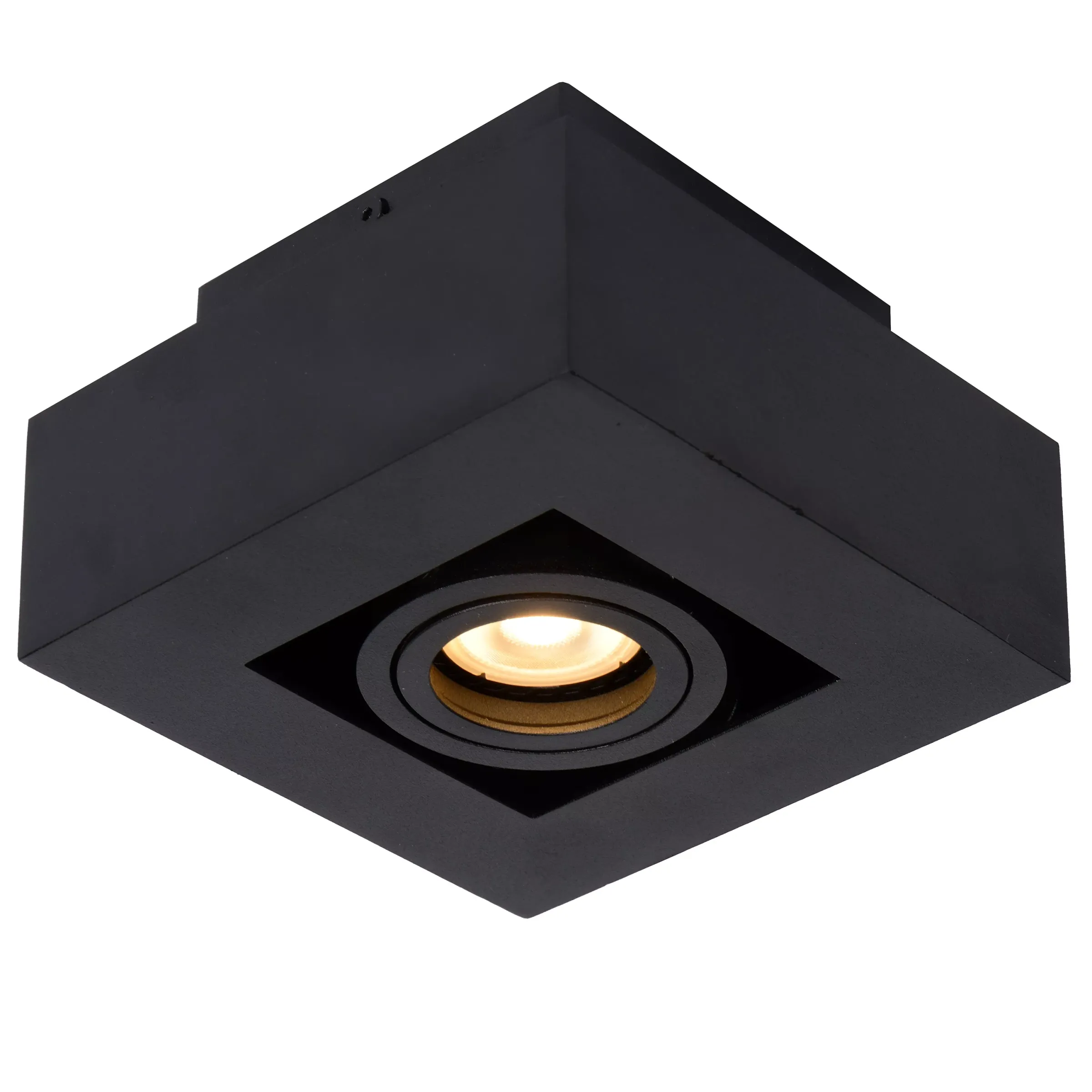 XIRAX - Plafondspot - LED Dim to warm - GU10 - 1x5W 2200K/3000K - Zwart*Lucide Best