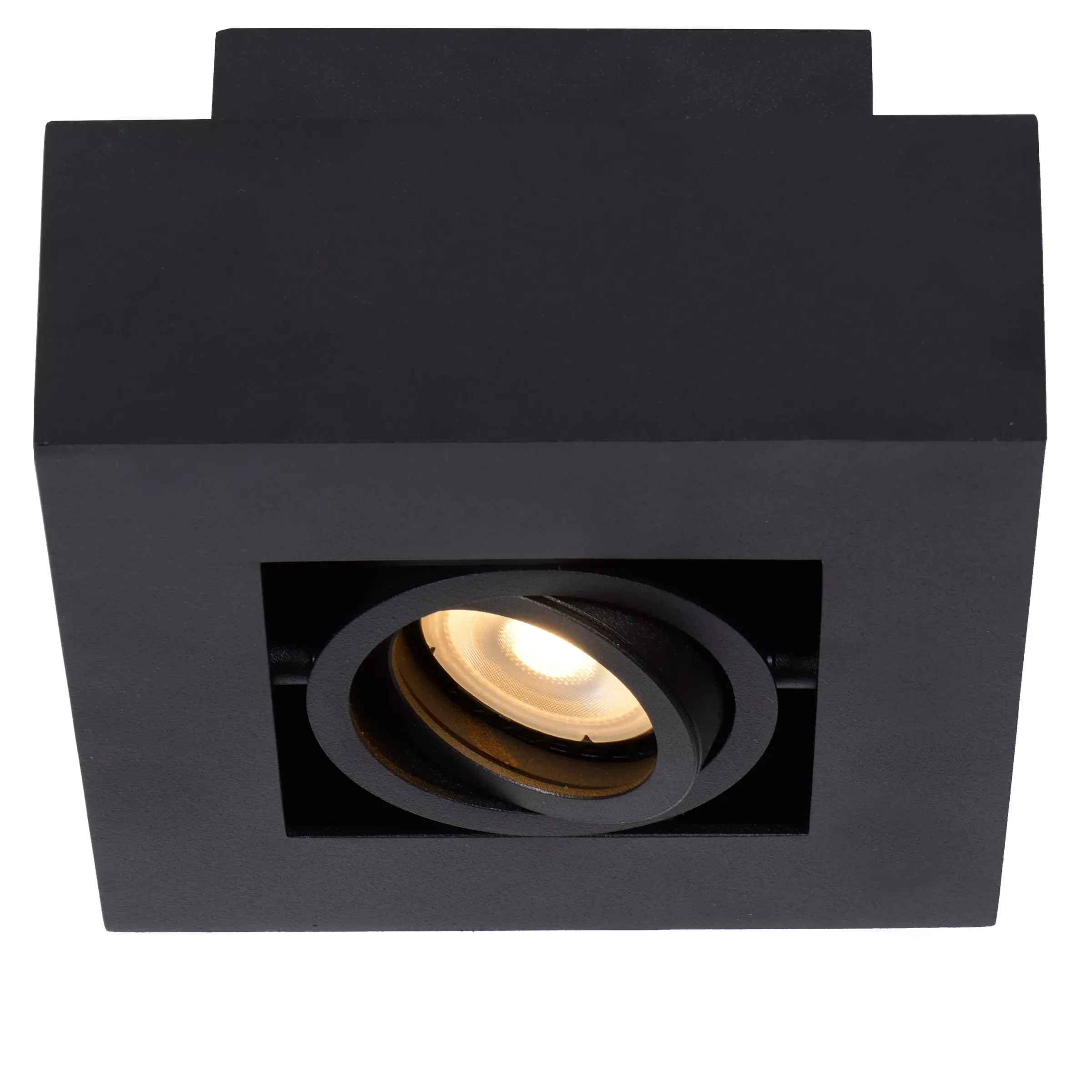 XIRAX - Plafondspot - LED Dim to warm - GU10 - 1x5W 2200K/3000K - Zwart*Lucide Best